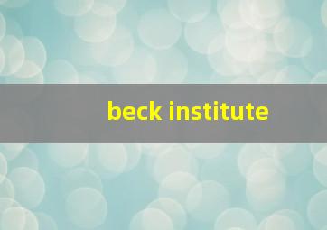 beck institute